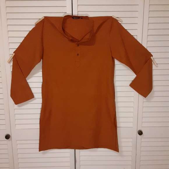 Melange 100% Cotton Tunic Dress with Designer Oversized 14" × 6½" Pockets - Picture 11 of 16